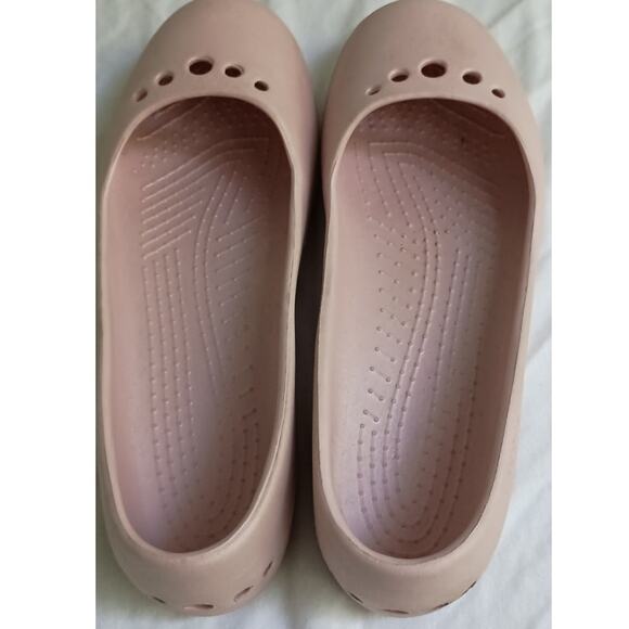 Crocs Pink Ballet Flats Comfort Slip On Casual Size 11 - Picture 6 of 10